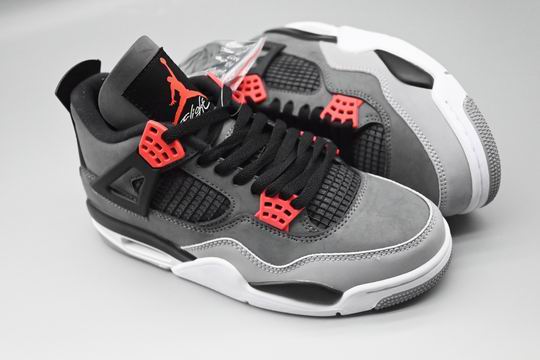 (image for) AIR JORDAN 4 Infrared 23 Men's Shoes DH6927-061 Grey Red Black-42